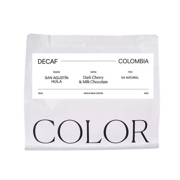 Decaf Colombia San Agustin 10 oz - Coffee Selection for Smooth Everyday Cups