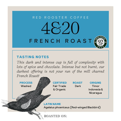 Organic 4&20 French Roast - Coffee Selection for Smooth Everyday Cups