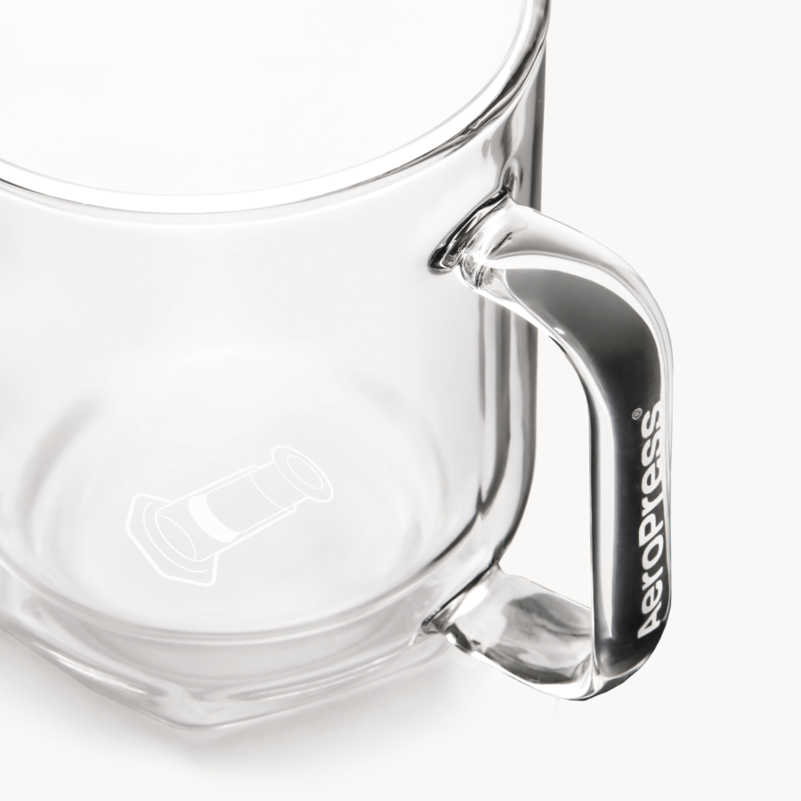 AeroPress Double Wall Glass Coffee Mug - 2 Pack - Coffee Cup Accessory for Brewing and Travel