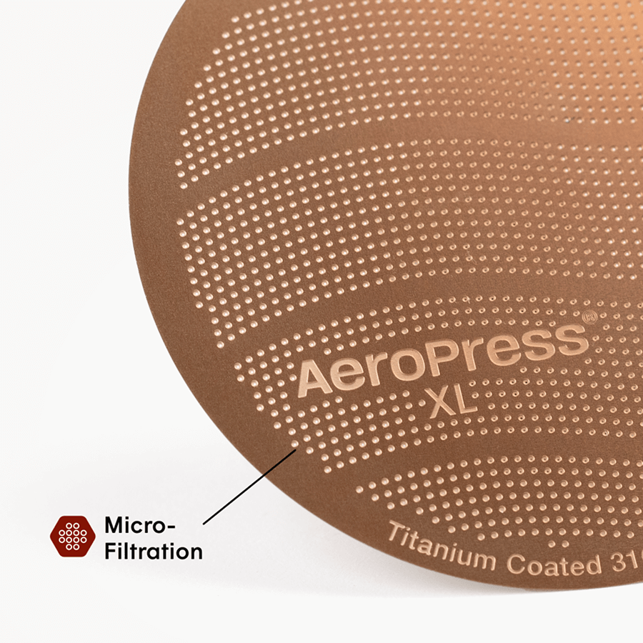 AeroPress Gold Tone Filter - XL - Coffee Filter Option for Home and Travel