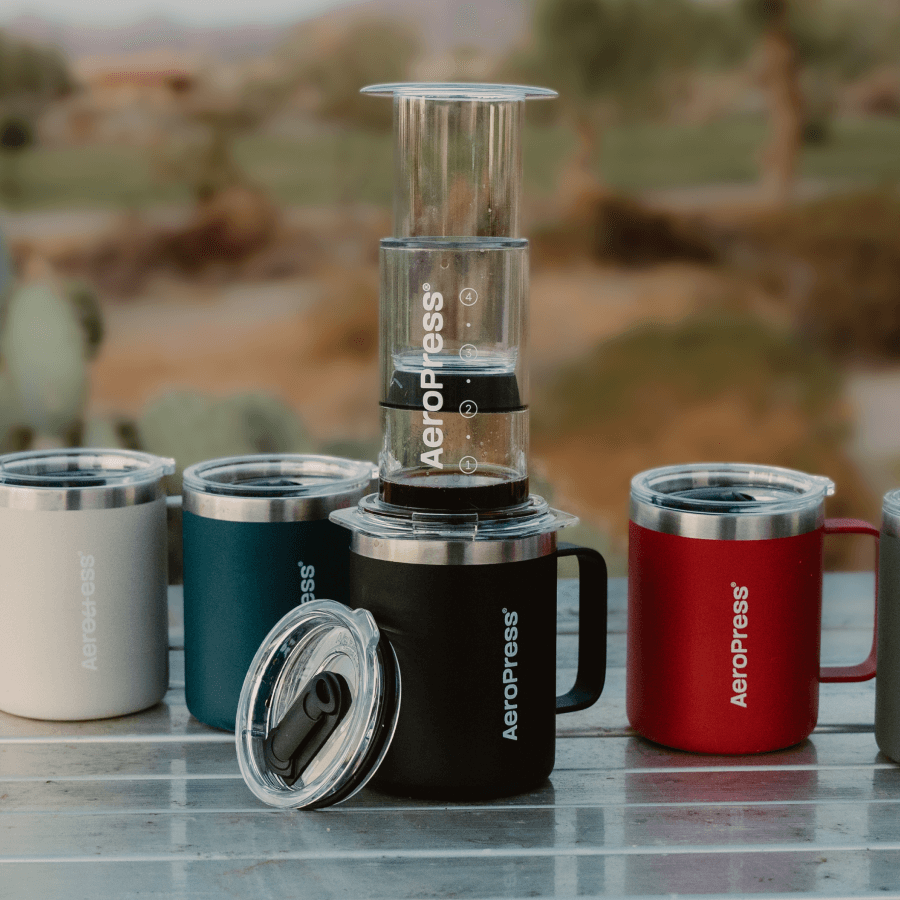 AeroPress Travel Coffee Mug - Stainless Steel - Coffee Cup Accessory for Brewing and Travel