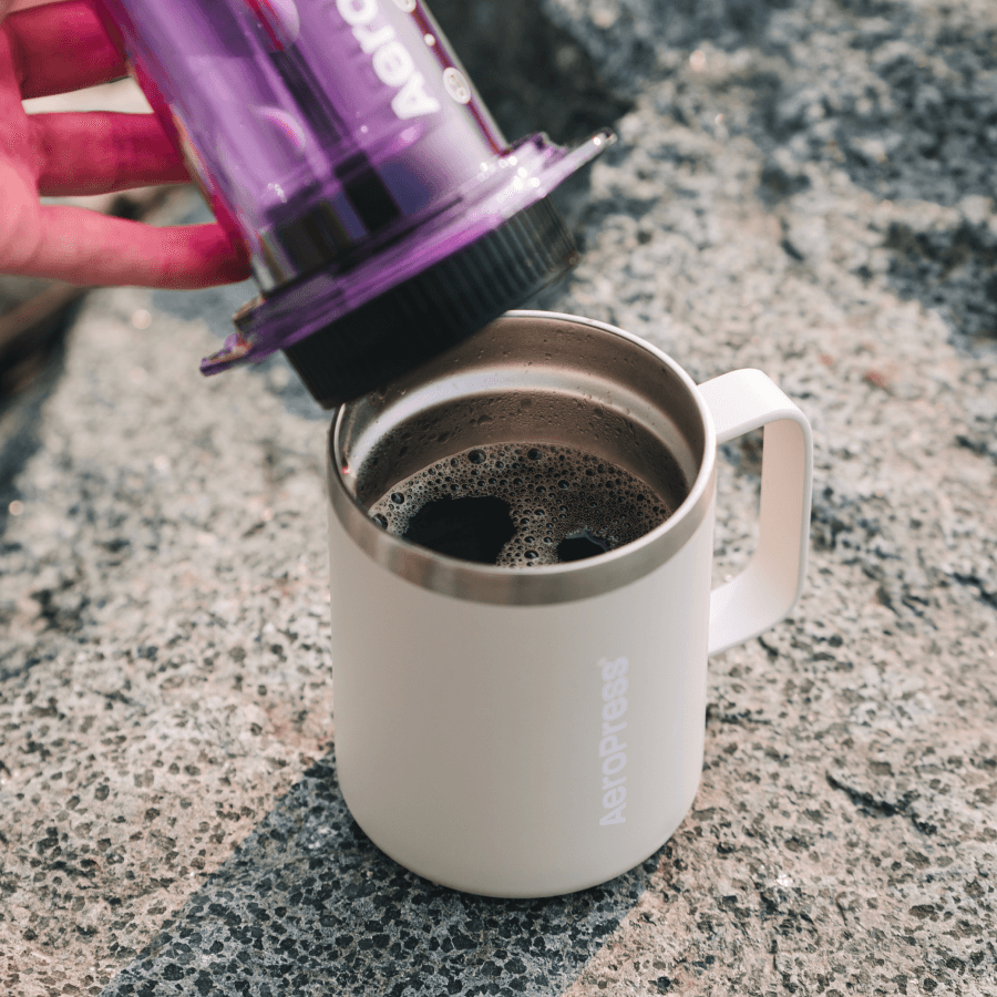 AeroPress Travel Coffee Mug - Stainless Steel - Coffee Cup Accessory for Brewing and Travel