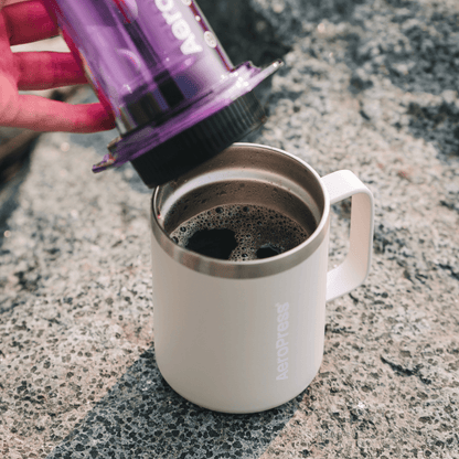 AeroPress Travel Coffee Mug - Stainless Steel - Coffee Cup Accessory for Brewing and Travel
