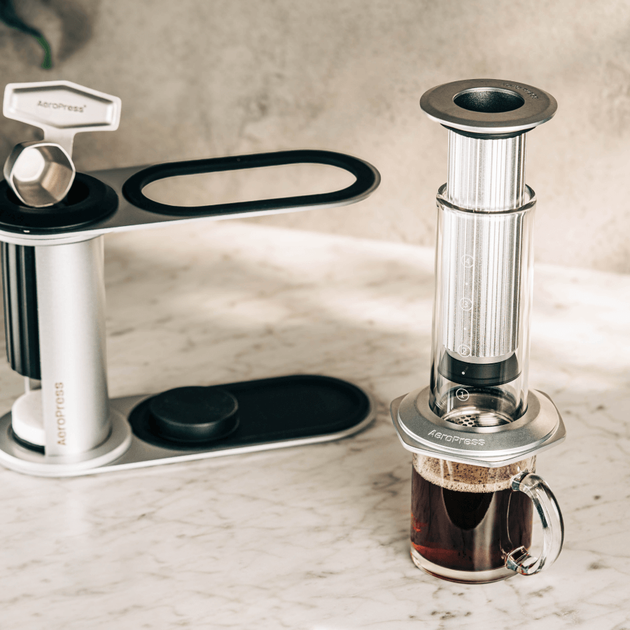 AeroPress Organizer Stand - Stainless Steel - Coffee Accessory Organizer for Home Use