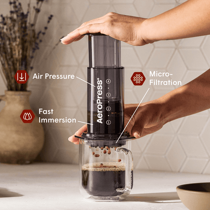 AeroPress Coffee Maker - Clear & Colors - Manual Brewer for Everyday Coffee Routines