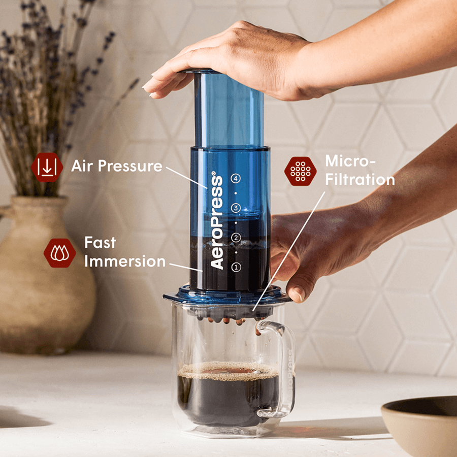AeroPress Coffee Maker - Clear & Colors - Manual Brewer for Everyday Coffee Routines