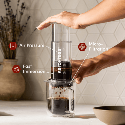 AeroPress Coffee Maker - Clear & Colors - Manual Brewer for Everyday Coffee Routines