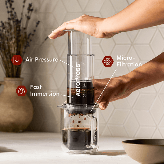 AeroPress Coffee Maker - Clear & Colors - Manual Brewer for Everyday Coffee Routines