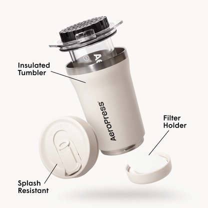 AeroPress Coffee Maker - Go Plus - Manual Brewer for Everyday Coffee Routines