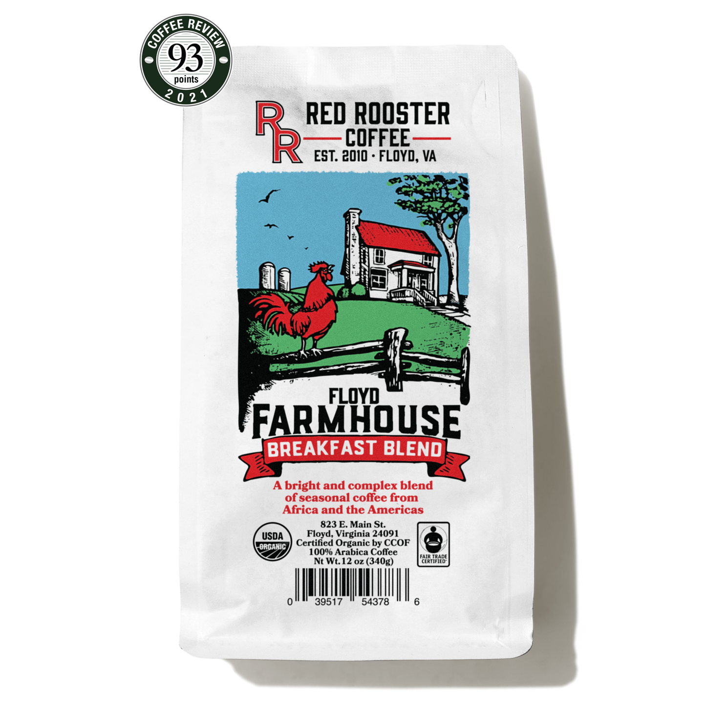 Organic Floyd Farmhouse Breakfast Blend - Coffee Selection for Smooth Everyday Cups
