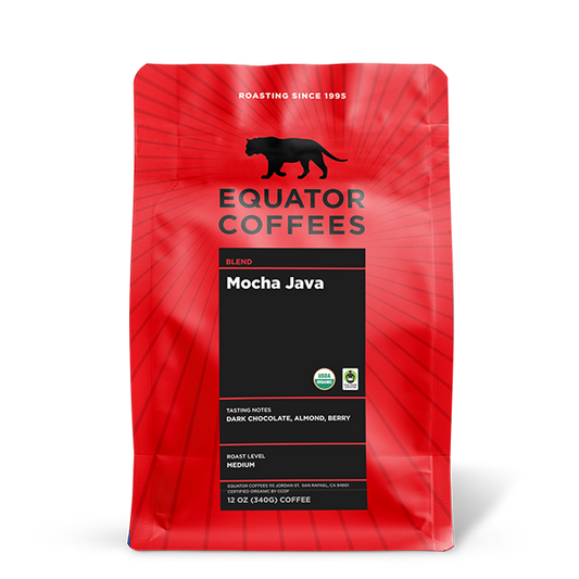 Mocha Java Fair Trade Organic 12 oz - Coffee Selection for Smooth Everyday Cups