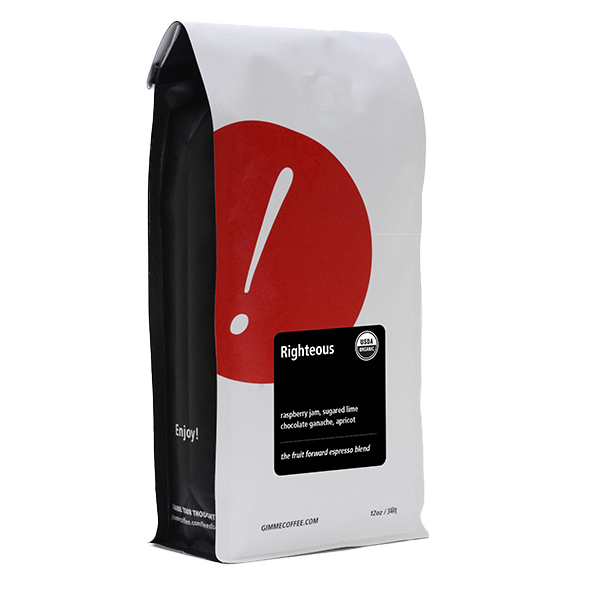 Righteous (Organic) 12 oz - Coffee Selection for Smooth Everyday Cups