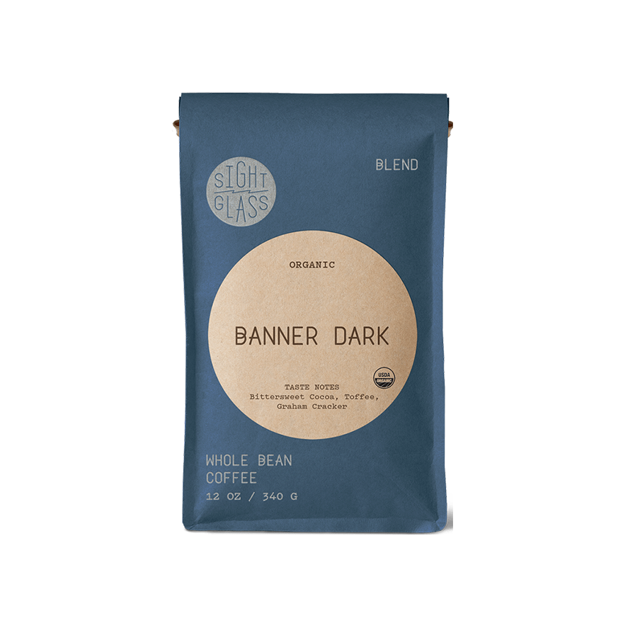 Organic Banner Dark 12 oz - Coffee Selection for Smooth Everyday Cups