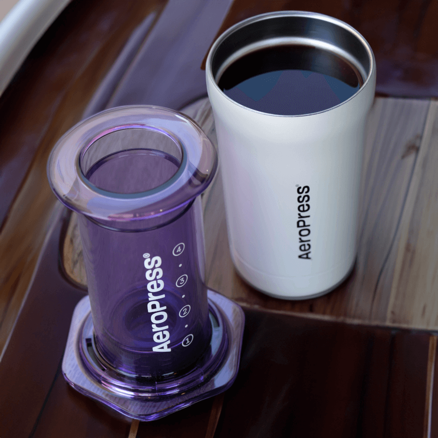 AeroPress Travel Coffee Tumbler - Stainless Steel - Coffee Cup Accessory for Brewing and Travel